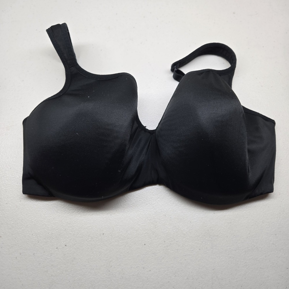 Cacique Women Bra 38G Black T Shirt Underwired Strap Adjustable